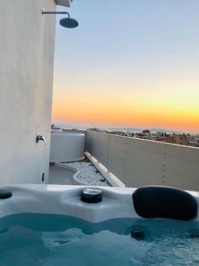 Amazing Suite At Glyfada With Sea View & Jacuzzi Athén Kültér fotó